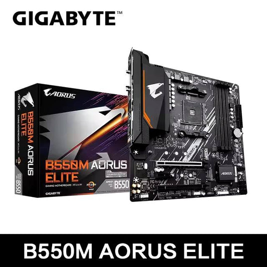 GIGABYTE-Carte mère Bcape M AORUS ELITE, Micro-ATX, Socket AM4, Ryzen 5000, 4000, 3000 Series, CPU Tourists